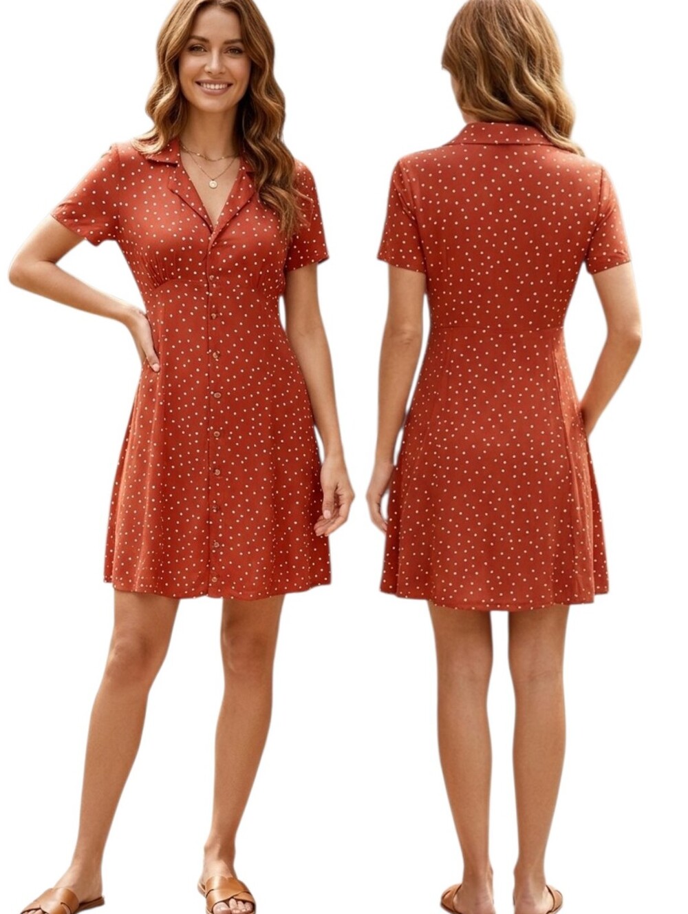 ASOS Polkadot A-line Mini Dress - Size 6
